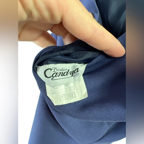 Navy blue formal classy beaded dress - Picture 6 of 6